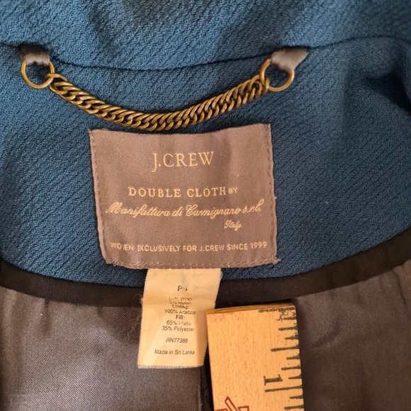 J. Crew "Lady Day" Coat Double-Cloth Manifattura di Carmignano Mill 3M Thinsulat - Picture 9 of 10